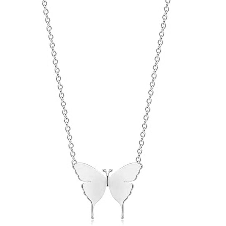 Geometric Butterfly Pendant Butterfly Necklace Simple - ZENTRION