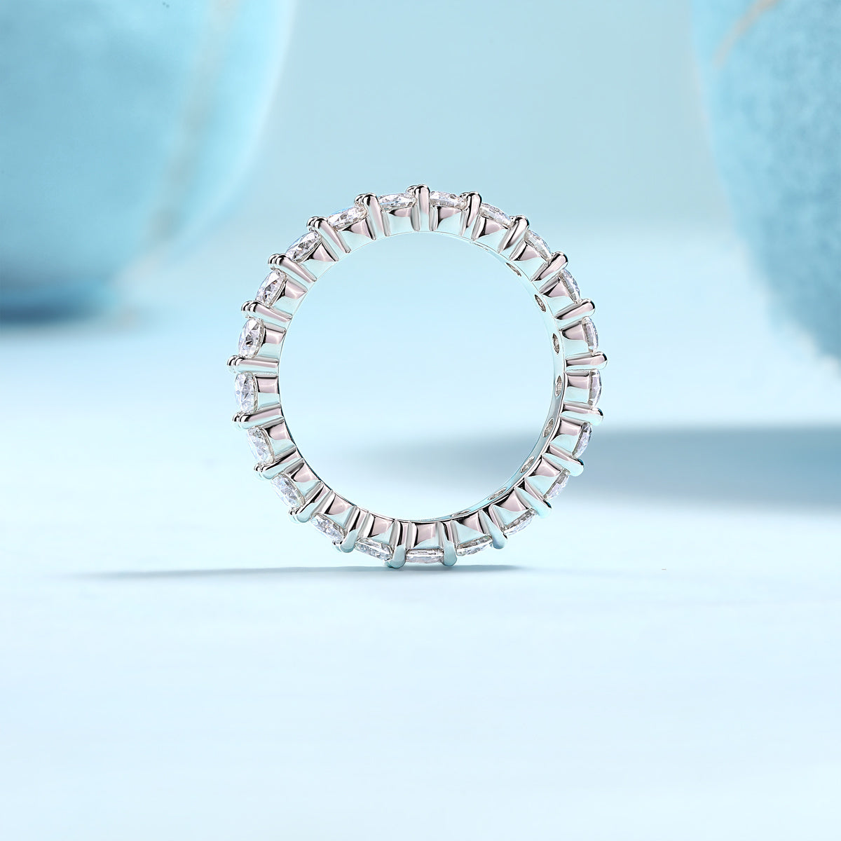 Moissanite Row Ring – Elegant Multi-Stone Luxury Sparkle - ZENTRION 