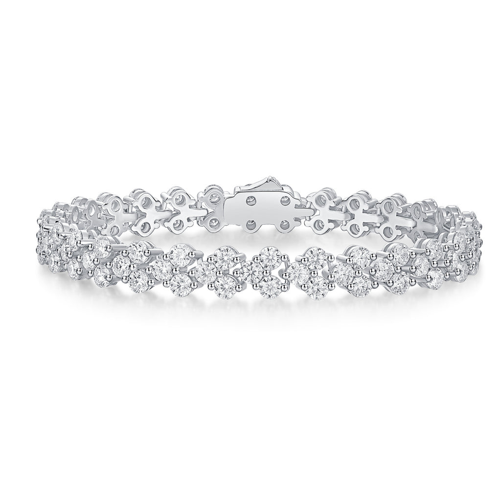 Kanong Luxury Moissanite Diamond Bracelet – 925 Sterling Silver Elegant Women’s Jewelry - ZENTRION 